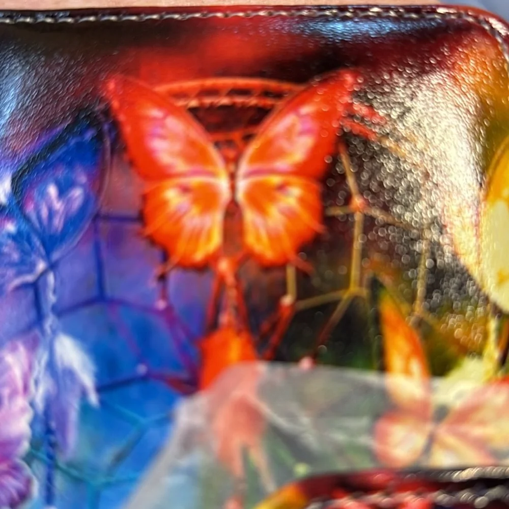 New Bcov iPhone 11 Pro Case, Bright Butterfly Multifunctional Wallet Flip